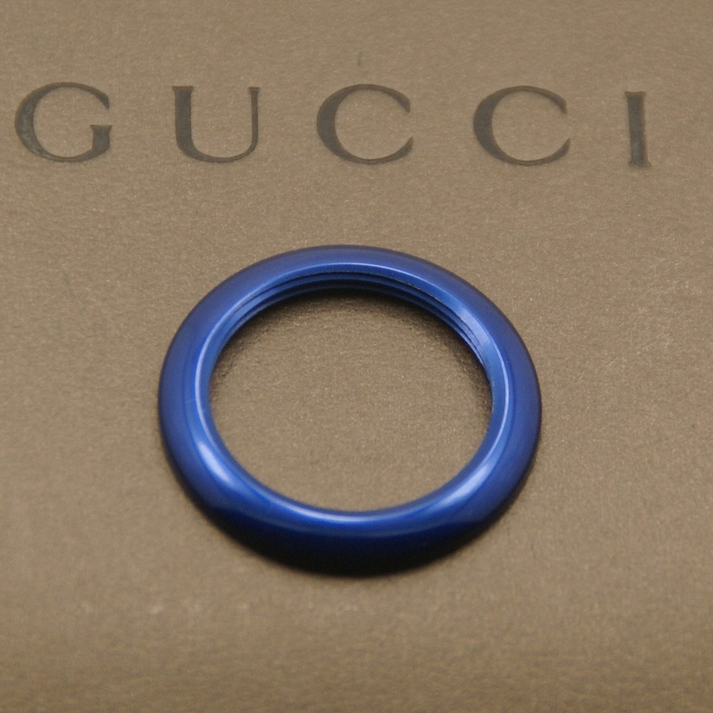 Vintage New Gucci Metal Bezel Sapphire Blue 1100